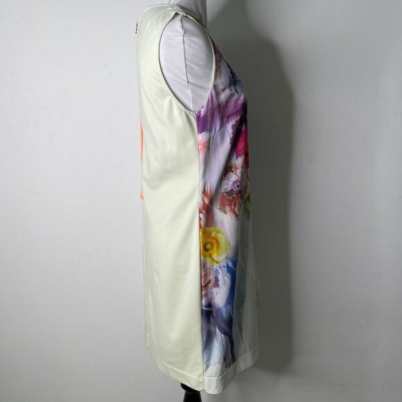 Ted Baker Women's White Floral Sugar Sweet Tunic One Shoulder Mini Dress Size 2 - Picture 3 of 11